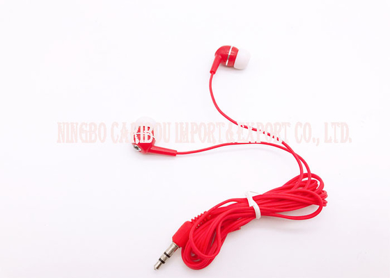 Στερεοφωνικές κόκκινες πέρκες στα ακουστικά αυτιών/τα ακραία βαθιά ακουστικά συνδετήρες 3,5 χιλ.